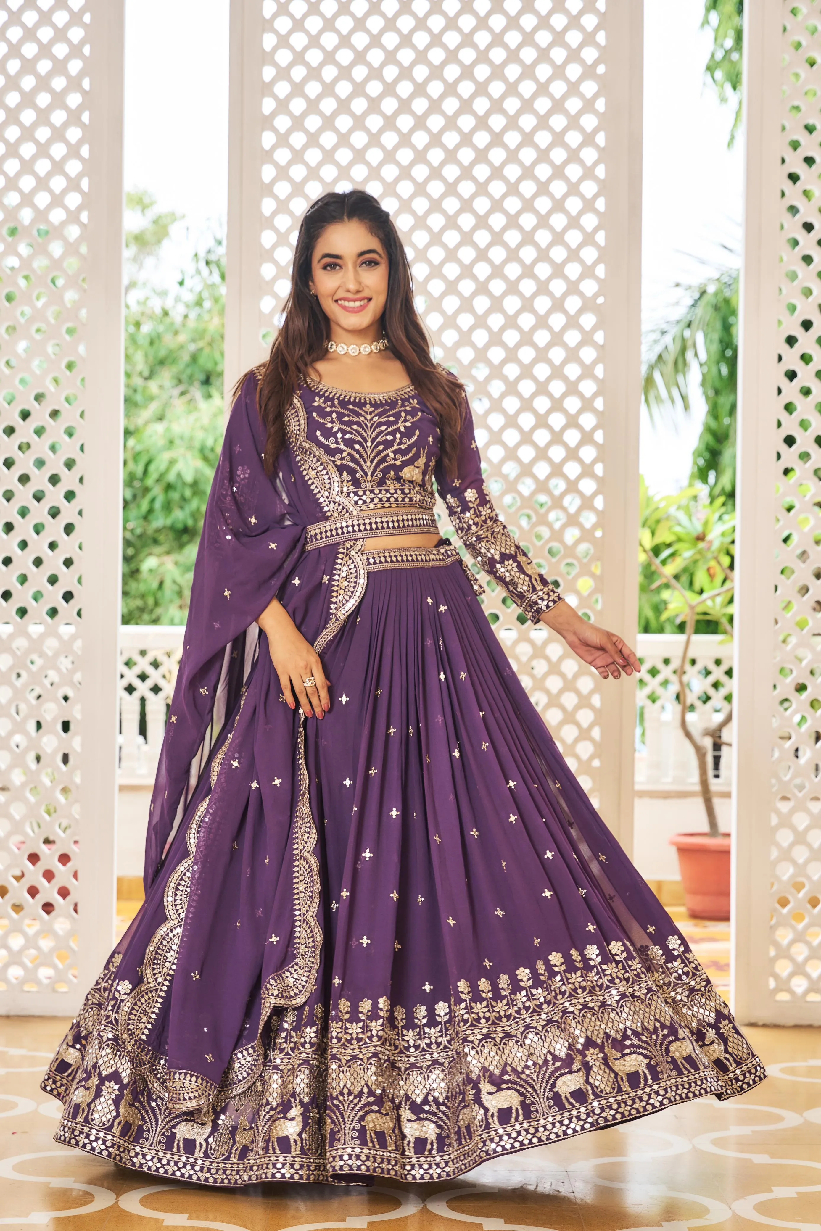 Buy Heavy Fox Georgette Premium Gown in Surat - Reseller Bazzar